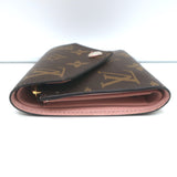 Louis Vuitton Victorine Wallet Brown Monogram Canvas & Rose Ballerine