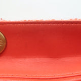 Christian Dior Medium Lady Dior Bag Orange Cannage Tweed