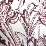 La Ligne Luca Midi Dress Ivory/Wine Printed Silk Crepe de Chine Size 2