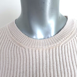 Beatriz Camacho Penelope Tie-Waist Sweater Ivory Wool Ribbed Knit Size Small NEW