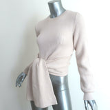 Beatriz Camacho Penelope Tie-Waist Sweater Ivory Wool Ribbed Knit Size Small NEW