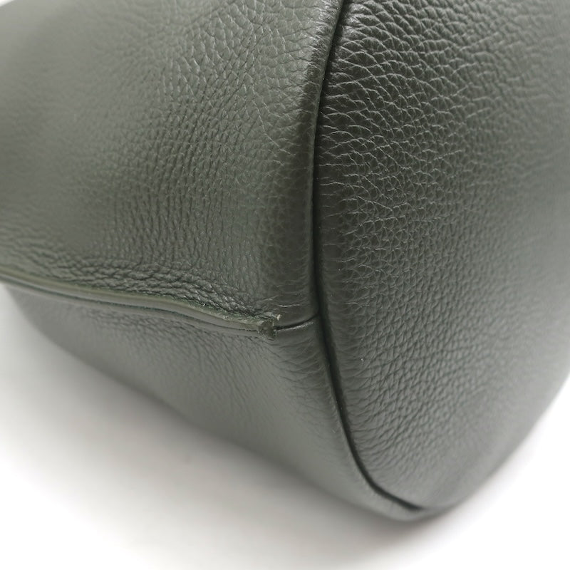 Mansur Gavriel Champagne Bucket Bag Seaweed Grained Leather NEW