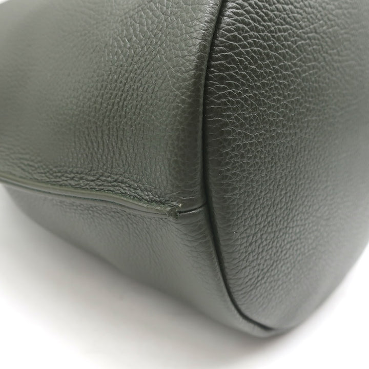 Mansur Gavriel Champagne Bucket Bag Seaweed Grained Leather NEW