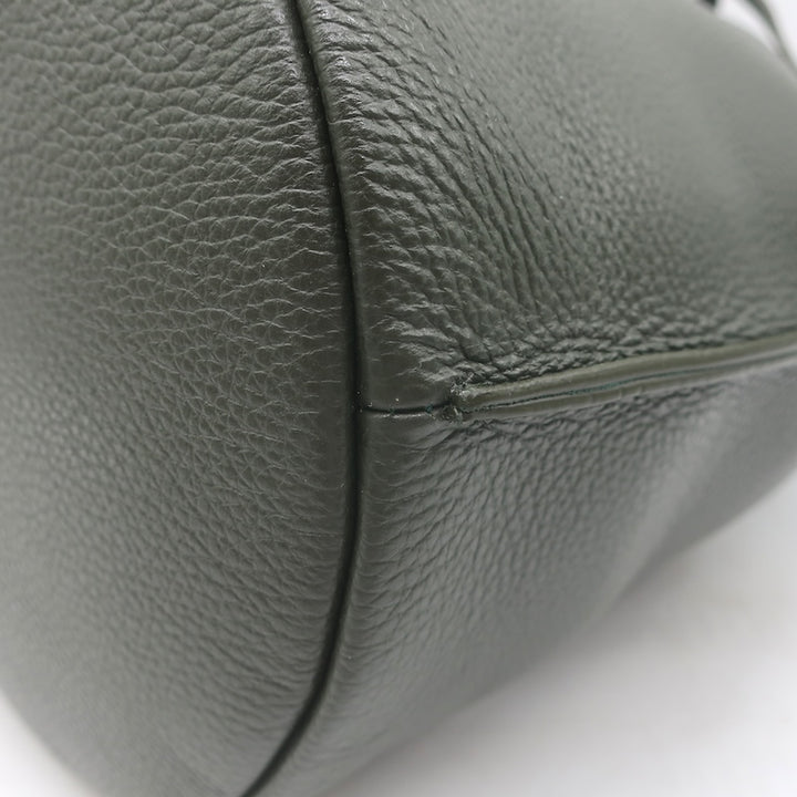 Mansur Gavriel Champagne Bucket Bag Seaweed Grained Leather NEW