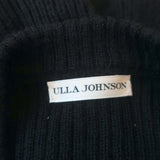 Ulla Johnson Ruffle Sweater Nadine Black Alpaca-Silk Ribbed Knit Size Small