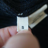 Ulla Johnson Ruffle Sweater Nadine Black Alpaca-Silk Ribbed Knit Size Small