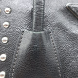 Prada Crystal-Studded Twin Pocket Tote Black Leather Medium Crossbody Bag