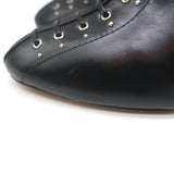 Alaia Grommet-Embellished Lace-Up Slingback Pumps Black Leather Size 39