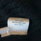 Ulla Johnson Ruffle Sweater Nadine Black Alpaca-Silk Ribbed Knit Size Small