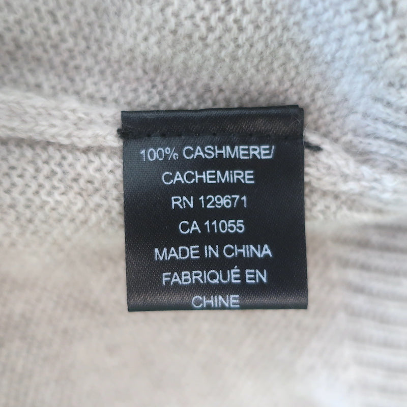 Skull Cashmere Skull-Back Sweater Taupe Cashmere Size Extra Small