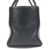 Prada Crystal-Studded Twin Pocket Tote Black Leather Medium Crossbody Bag