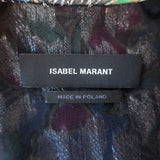 Isabel Marant Nalisma Metallic Floral Fil Coupe Tie-Neck Maxi Dress Size 36