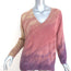 Raquel Allegra Tie Dye V-Neck Boyfriend Sweater Rose Wool-Cashmere Size 0 NEW