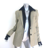 Veronica Beard Blazer with Turtleneck Dickey Beige Stretch Wool Size 3