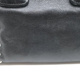Prada Crystal-Studded Twin Pocket Tote Black Leather Medium Crossbody Bag