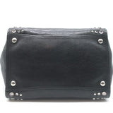 Prada Crystal-Studded Twin Pocket Tote Black Leather Medium Crossbody Bag