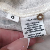 Ulla Johnson Ivy Ruffled Mini Dress Cream Floral Print Silk-Blend Size 0