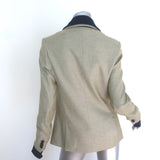 Veronica Beard Blazer with Turtleneck Dickey Beige Stretch Wool Size 3