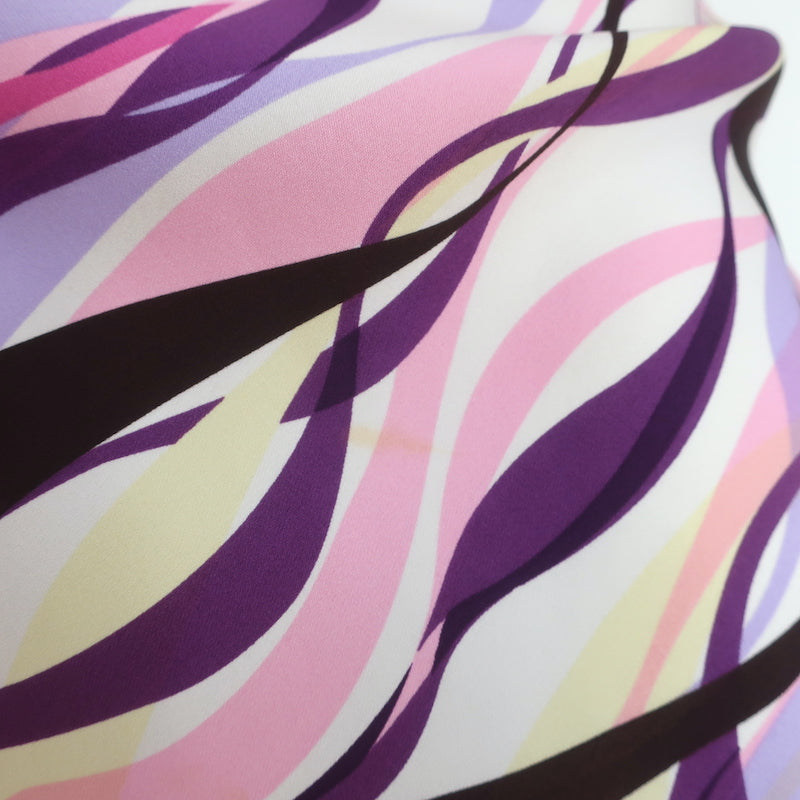 Diane von Furstenberg Collared Dress Apona Printed Stretch Silk Size 10