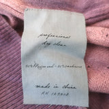 Raquel Allegra Tie Dye V-Neck Boyfriend Sweater Rose Wool-Cashmere Size 0 NEW