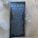 Needle & Thread Andromeda Embellished Top Dove Gray Size 8 Short Sleeve Blouse