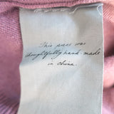 Raquel Allegra Tie Dye V-Neck Boyfriend Sweater Rose Wool-Cashmere Size 0 NEW