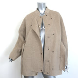 Soeur Prusse Double-Faced Coat Beige Wool-Blend Size 2 Belted Jacket NEW