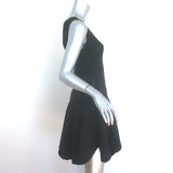 Jonathan Simkhai Fit & Flare Dress Black Pointelle Stretch Knit Size Extra Small