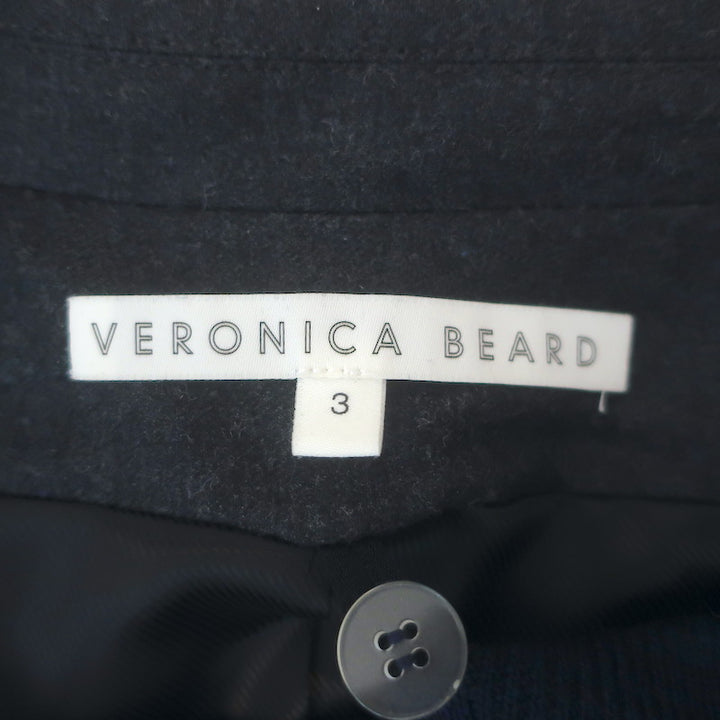 Veronica Beard Blazer with Turtleneck Dickey Beige Stretch Wool Size 3