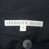 Veronica Beard Blazer with Turtleneck Dickey Beige Stretch Wool Size 3