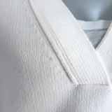 Brochu Walker Rainer Layered Sweater Cream Cotton-Blend Size Medium