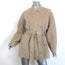 Soeur Prusse Double-Faced Coat Beige Wool-Blend Size 2 Belted Jacket NEW