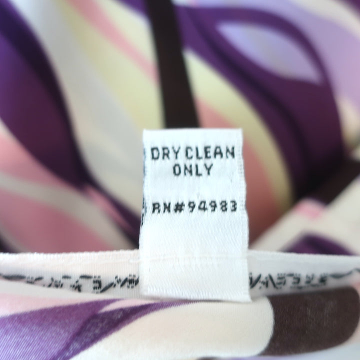 Diane von Furstenberg Collared Dress Apona Printed Stretch Silk Size 10