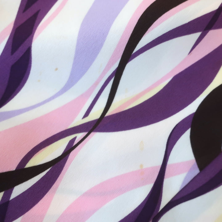 Diane von Furstenberg Collared Dress Apona Printed Stretch Silk Size 10
