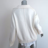 Brochu Walker Rainer Layered Sweater Cream Cotton-Blend Size Medium