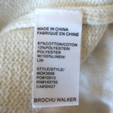 Brochu Walker Rainer Layered Sweater Cream Cotton-Blend Size Medium