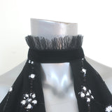 Alexis Floral-Sequined Mini Dress Black Ruffle Tulle Size Extra Small