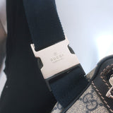 Gucci GG Supreme Large Belt Bag Leather-Trim Beige Canvas Crossbody