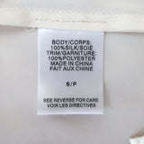 CAMI NYC Bellamy Crochet Lace-Trim Camisole Ivory Silk Charmeuse Size Small