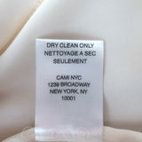CAMI NYC Bellamy Crochet Lace-Trim Camisole Ivory Silk Charmeuse Size Small