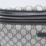 Gucci GG Supreme Large Belt Bag Leather-Trim Beige Canvas Crossbody