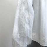 Veronica Beard Amandine floral-embroidered white button-up blouse, authentic luxury pre-owned (new with tags)