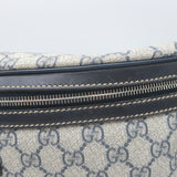 Gucci GG Supreme Large Belt Bag Leather-Trim Beige Canvas Crossbody