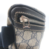 Gucci GG Supreme Large Belt Bag Leather-Trim Beige Canvas Crossbody