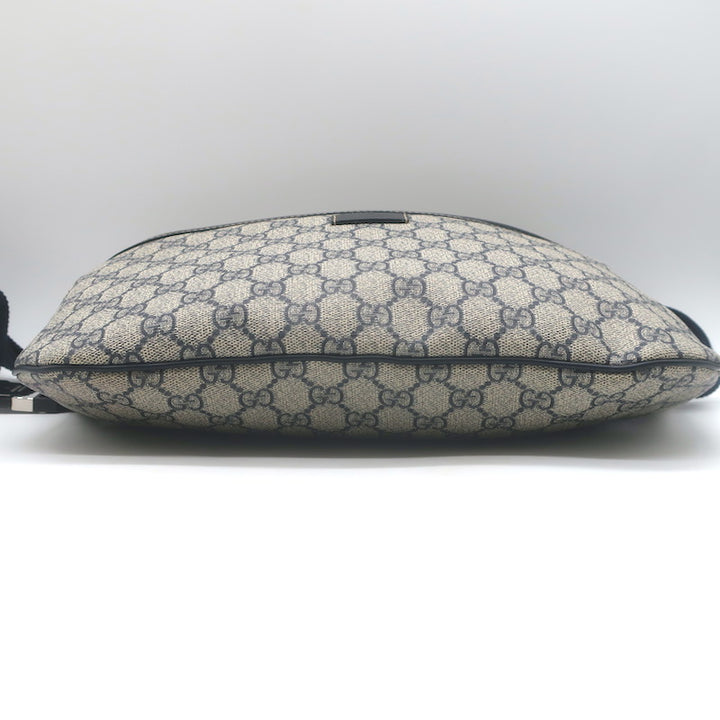 Gucci GG Supreme Large Belt Bag Leather-Trim Beige Canvas Crossbody