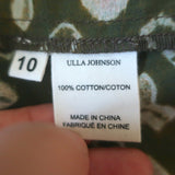 Ulla Johnson Solina Ruffled Yoke Top Jasper Printed Cotton Size 10