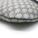 Gucci GG Supreme Large Belt Bag Leather-Trim Beige Canvas Crossbody