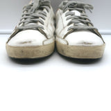 Golden Goose Superstar Sneakers with Leopard Heel Tab White Leather Size 39