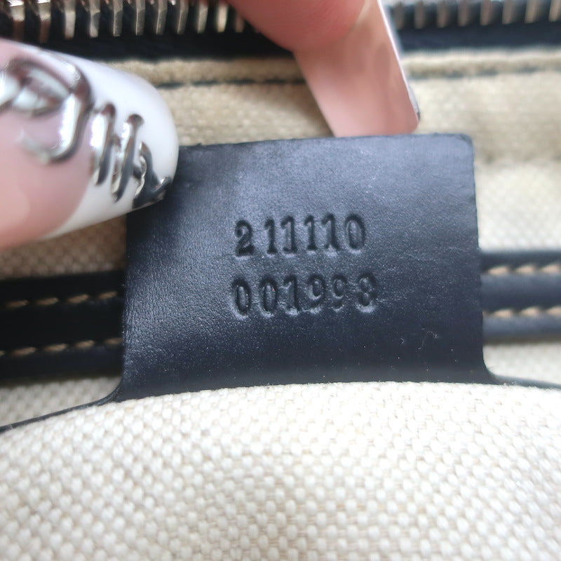 Gucci GG Supreme Large Belt Bag Leather-Trim Beige Canvas Crossbody