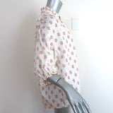 Xirena Cam Top White Drop Bandana Print Cotton Size Medium Short Sleeve Blouse